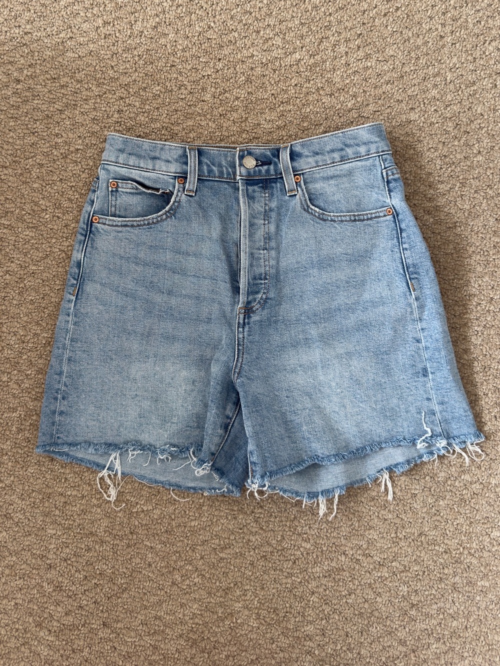 Aritzia Denim Forum The ‘50s Arlo Mid Thigh Short Denim Short